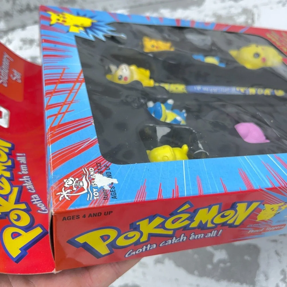 Vintage Pokemon Stationary Set New In‎ Box Pencil Sharpener Eraser 90s Y2K NOS